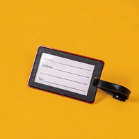 Étiquette de bagage personnalisée avec logo 3D en PVC gaufré, motif de lettres, gravée au laser, écologique, étiquette nominative