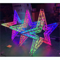 Lampu String Tembaga LED RGB Warna-Warni Desain Baru 2026 Motif Bintang 3D dengan Modul Pixel
