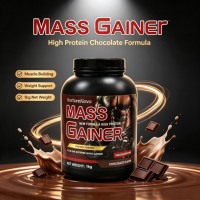Poudre de gain de masse tout-en-un personnalisée 1 kg, chocolat, haute teneur en protéines, complément nutritionnel sportif, croissance musculaire adulte, ODM, marque privée