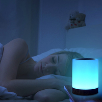 Lampe de table LED moderne 5V DC, alimentée par batterie, variateur tactile USB, RGB 3 couleurs, matériau PC, utilisation en chambre, éclairage réglable