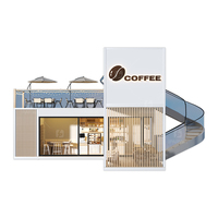 Kiosque extensible en panneaux sandwich en acier préfabriqué solaire Iparwa pour la vente au détail, les cafés, les cafés-restaurants et les bâtiments commerciaux