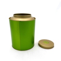 Boîte de conserve ronde de luxe personnalisée en usine, emballage en métal vide personnalisé, boîte en fer blanc de qualité alimentaire avec couvercle hermétique pour sucres café thé