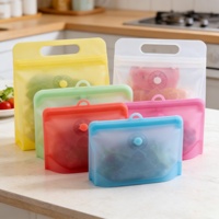 Sacs de conservation du lait maternel et des aliments en silicone écologiques transparents avec logo personnalisable, contenants étanches pour le stockage du vin