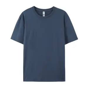 T-shirt di alta qualità t-shirt da uomo vuota t-shirt da 180g/mq con logo personalizzato t-shirt girocollo regolare