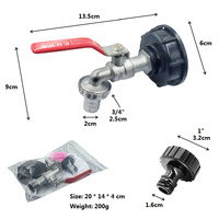 Connecteur de réservoir d'eau de 1/2 pouces Remplacer l'ensemble de robinet de tuyau d'arrosage