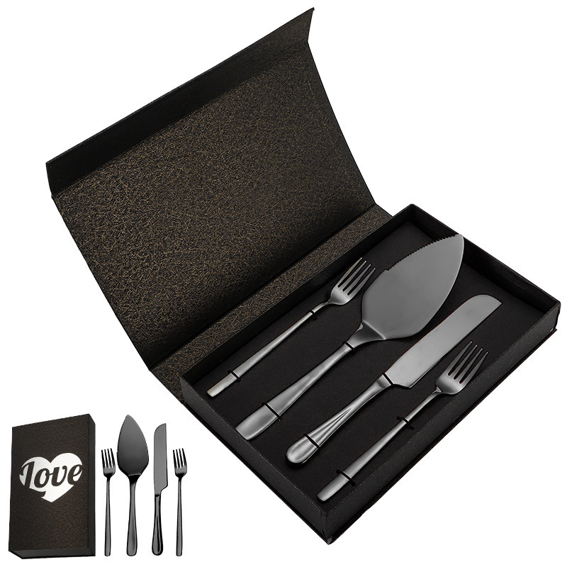 Ensemble noir 4 pièces avec bœuf cadeau