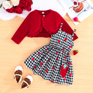 ชุดกระโปรงแฟชั่นสุดน่ารัก ประดับระบาย แต่งสายเดี่ยว สไตล์ลำลอง สำหรับเด็กผู้หญิง เหมาะสำหรับฤดูใบไม้ร่วง - Product Image 1