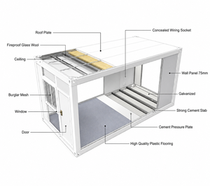 Maisons modulaires préfabriquées pliables personnalisées pour les chantiers <span class=keywords><strong>de</strong></span> construction et les bureaux - Product Image 4
