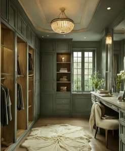 Armoire sur mesure de style rétro américain haut de gamme, dressing, chambre à coucher - Product Image 5