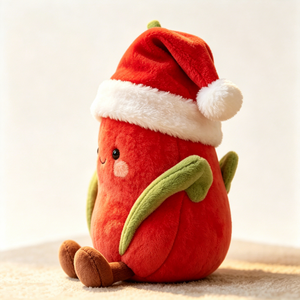 Customize Festive Soft Chili Plush for Holiday Decor Food-Themed Christmas Chili Plushie Gift - Product Image 2
