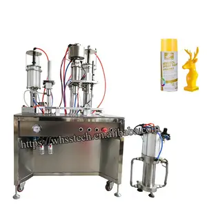 Automatic Aerosol Can Spray Paint Filling Machine 3 in 1 Filling Equipment