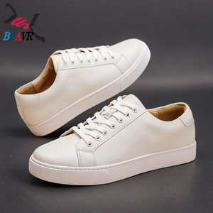 Zapatillas de Cuero Genuino al por Mayor para Hombre, Zapatos Casuales Clásicos de Skateboard de Alta Calidad, Zapatos Hechos a Mano para Caminar - Product Image 5