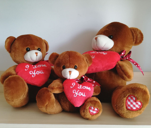 Orsacchiotto di san valentino con <span class=keywords><strong>cuore</strong></span> rosso; - Product Image 2