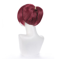 Perruques synthétiques résistantes à la chaleur Ainizi de 80 cm de long, couleur rouge violet, perruques de cosplay Sakura Kyouko inspirées de l'anime japonais Madoka Magica