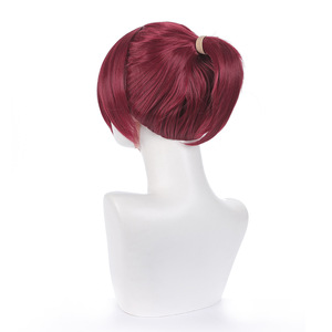 Ainizi - Pelucas Sintéticas Resistentes al Calor de 80 cm de Largo, Color Rojo Púrpura, Pelucas de Cosplay de Sakura Kyouko del Anime Japonés Madoka <span class=keywords><strong>Magica</strong></span> - Product Image 5