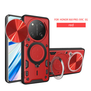 Coque arrière fumée mate pour Huawei <span class=keywords><strong>Honor</strong></span> X60 Pro 5G/x9c 5g étui de Protection d'objectif de fenêtre coulissante dur TPU + PC support de bague magnétique - Product Image 3