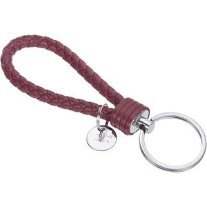 Handmade Braided Leather Cord Keychain Stainless Steel Key <b>Ring</b> Wristlet Lanyard for Car Fashion Designer Accessories Men Women - Product Image 1