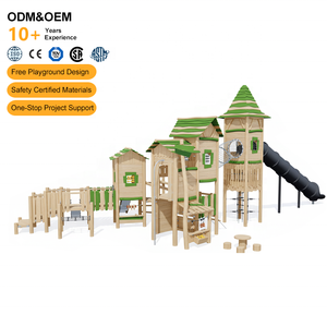 Équipement de terrain de jeu en bois personnalisé, château en bois d'extérieur, parc naturel pour enfants, équipement de jeu en bois pour enfants - Product Image 3