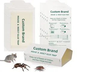 Conveniente SOLUCIÓN DE Control de plagas ReadytoUse Mouse Rat Pest Glue Scented Sticky Trap 72 Pack