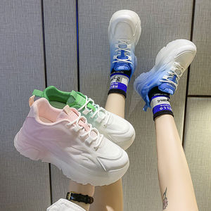 Verde rosa blu papà grosso moda <span class=keywords><strong>Sneakers</strong></span> Casual <span class=keywords><strong>donna</strong></span> scarpe colorate <span class=keywords><strong>donna</strong></span> piattaforma alta strass tacco gelatina suola <span class=keywords><strong>Sneakers</strong></span> - Product Image 5