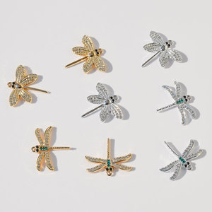 Breloques libellule et papillon en cristal et strass, micro-incrustation, pendentif insecte, kit d'accessoires de bijoux unisexe pour usage quotidien - Product Image 3