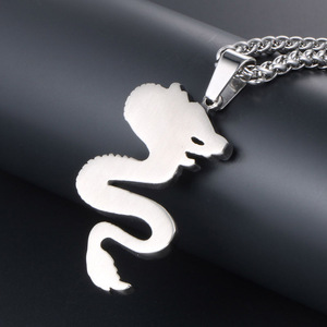 Collar con colgante de dragón de estilo chino, joyería Hip Hop de acero inoxidable para hombre SP199 - Product Image 4