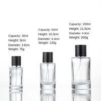 Flacons de parfum vides de luxe de 50 ml et 100 ml, flacons de spray pour la maison en verre, designs avec boîte