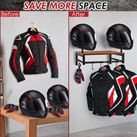 Présentoir en métal personnalisé cintre de rangement pour casque de moto support de casque de sécurité en bois support mural