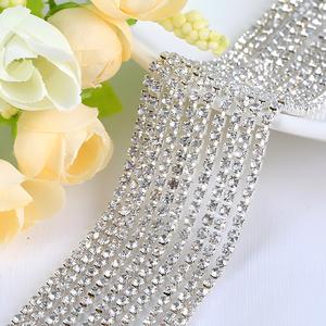 यानटुओ पर्यावरण के अनुकूल एक पंक्ति चांदी की प्लेटेड राइनस्टोन कप श्रृंखला 10 मीटर गोंद नाखून कला थोक सजावटी सामान के लिए - Product Image 4