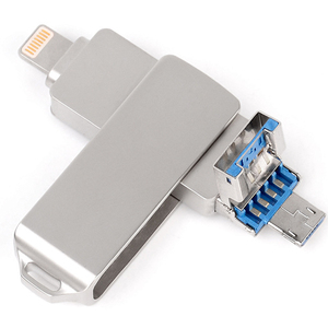 Ổ <span class=keywords><strong>USB</strong></span> <span class=keywords><strong>Flash</strong></span> 3 Trong 1 Cho iPhone Micro OTG Thiết Kế Mới Với Đĩa Thẻ Nhớ 128G 64G 32G 16G - Product Image 1