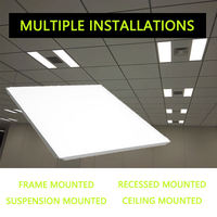 Panneau lumineux LED pour bureau à domicile moderne 600x600 600x1200 1200x300 Carré avec corps en aluminium 36W pour la maison ou le bureau