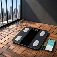 Timbangan Berat Badan Digital Bluetooth Smart Body Fat Scale Presisi Tinggi 180kg dengan 20+ Data Indeks Tubuh, Aplikasi Fitdays