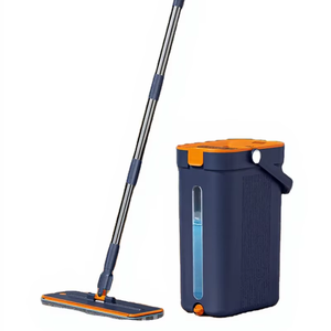 Mopa Plana con Sistema de Separación de Agua Limpia y Sucia en 3 Compartimentos, Paño de Microfibra, Sistema de Limpieza de Pisos sin Necesidad de Usar las Manos - Product Image 1