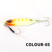 Umpan Pancing Slow Jigging WEIHE 7g 10g 15g 20g 30g 40g 60g, Jig Logam, Pelat Besi Bercahaya, Umpan Timbal Tenggelam