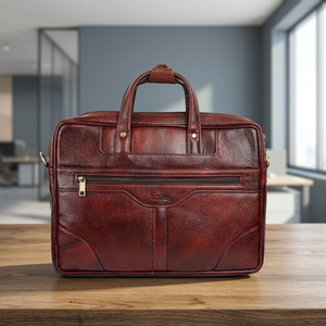 Genuine Leather <b>Laptop</b> Bag With Durable Construction Professional Carry Case For Office Work Business Travel And Daily Use - Product Image 1