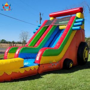 Tobogán Acuático Inflable Comercial de Carreras de 16 Pies en Venta - Product Image 2