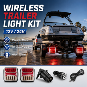 Feux arrière de remorque sans fil SFIDA TC-05 à LED, interrupteur magnétique, rechargeables, IP65. <span class=keywords><strong>Pour</strong></span> camions, remorques, camping-cars, bateaux et usage agricole. - Product Image 1
