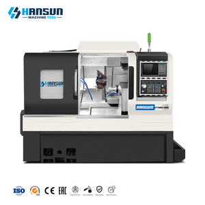 เครื่องกลึงซีเอ็นซีแนวนอนแบบแกนหมุนคู่ HANSUN HTX800-8DIY คุณภาพดี ควบคุมการทำงานระดับกลาง 4 แกน - Product Image 3