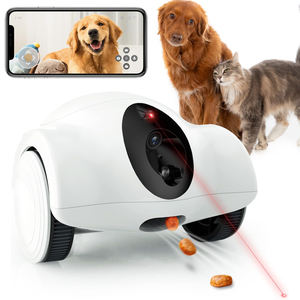 Köpek bakımı kamera dağıtıcı besleyici 1080P Full HD Wifi kamera 360 ° serbestçe hareket 2 yönlü ses App 30 gün uzun bekleme Pet Robot oyuncaklar - Product Image 1