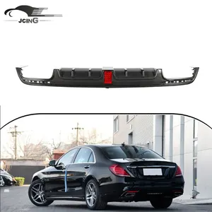 Serat Karbon W222 S65 S63 Belakang Bibir Diffuser untuk Mercedes Benz S Class AMG Sedan 2014-2017