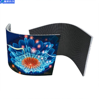 Panneau vidéo flexible LED Pushunled de haute qualité, pas de pixel de 1,538 mm, luminosité de 600 cd/m² pour affichage circulaire intérieur