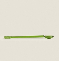 Cuillère à mélanger personnalisée en verre à haute teneur en borosilicate de couleur bonbon mignon Agitateurs de thé expresso en verre
