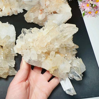 Clúster de cristal Natural curativo, cristal grande de cuarzo transparente para decoración, venta al por mayor