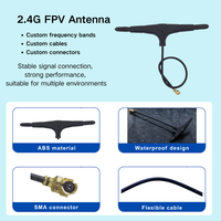 Antenne FPV UAV en forme de T 2,4 GHz pour ELRS EP1 RX TBS Crossfire Nano RC Drone longue portée 50 Ohm ABS OEM ODM