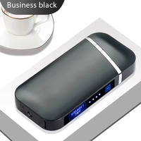 Briquet électrique coupe-vent en métal couleurs personnalisées Briquets électroniques rechargeables USB pour cigarettes et cigares Type de silex en métal