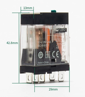 Relais de contrôle industriel miniature RXG haute puissance 5pin/8pin bouton-poussoir indicateur LED DC24V AC230V interrupteur scellé général