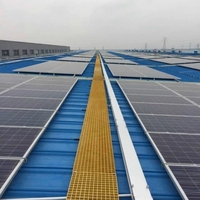 Sunforson PV kurulum projesi güneş geçit sistemi galvanizli karbon çelik çatı montaj yürüyüş yolu yapıları