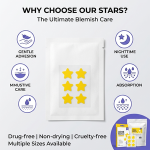 Parches para el Acné StarCare, Parches Hidrocoloides con Diseño de Estrella para una Curación Rápida, Diseño Invisible, Suministro de Fábrica OEM/ODM - Product Image 6