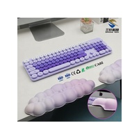 Grand tapis de souris en PORON avec repose-poignets en mousse à mémoire de forme pour clavier, protection d'angle en L antidérapante personnalisée pour PC, idéal pour le gaming et le bureau