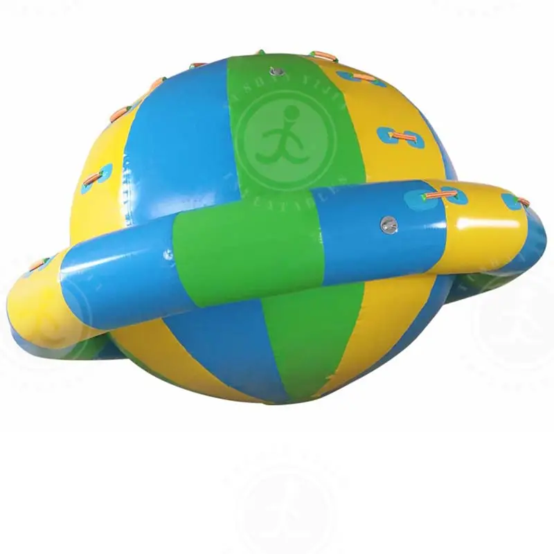 Unique Design Commercial UFO Inflatable Saturn Rocker Inflatable Water Gyro For Floating Water Park